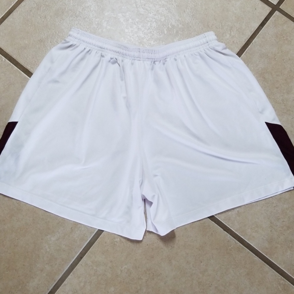 Maroon and White Gym Shorts - Picture 5 of 5